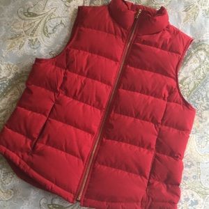 TALBOTS puffer red vest